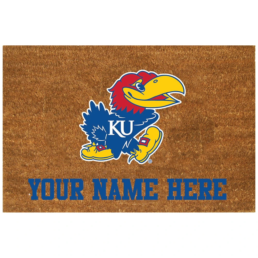 Kansas Jayhawks 23'' x 35'' Personalized Door Mat