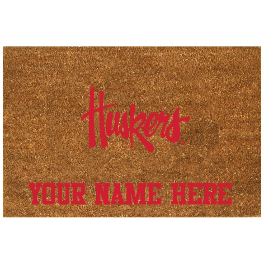 Nebraska Huskers 23'' x 35'' Personalized Door Mat