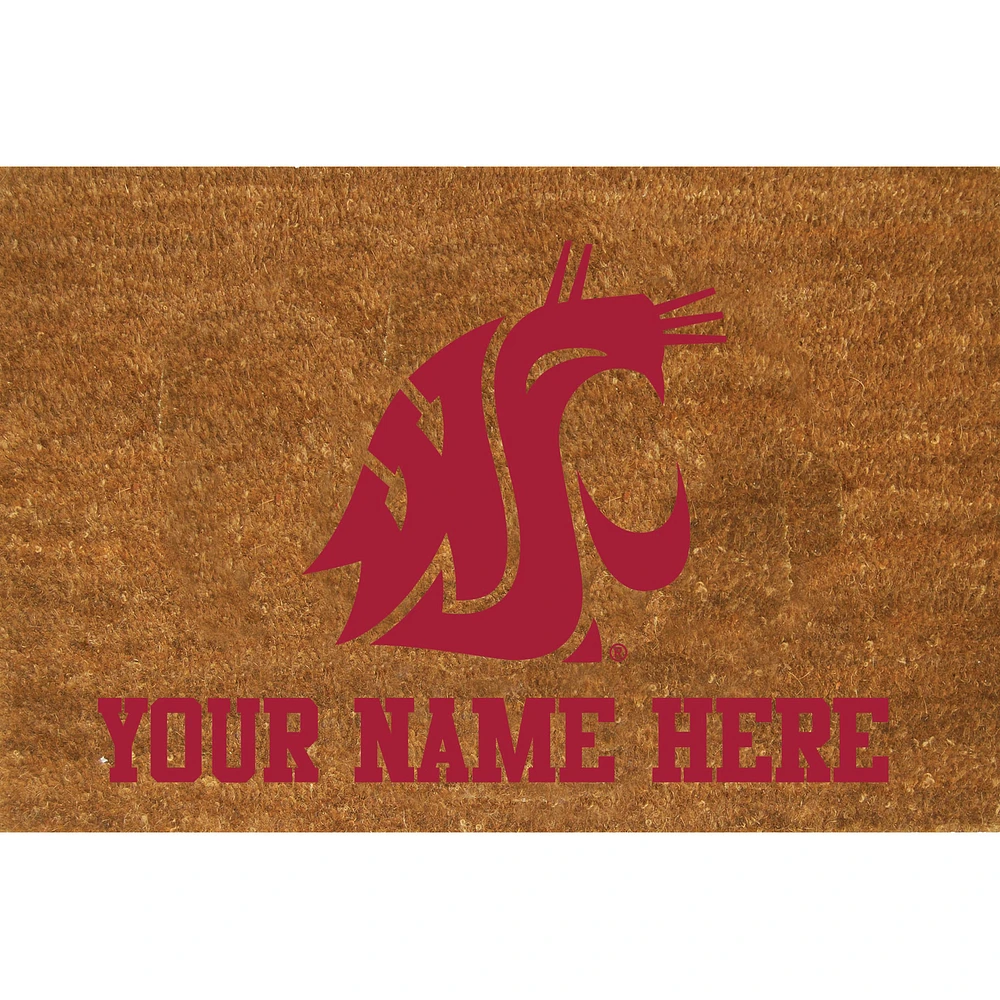 Washington State Cougars 23'' x 35'' Personalized Door Mat