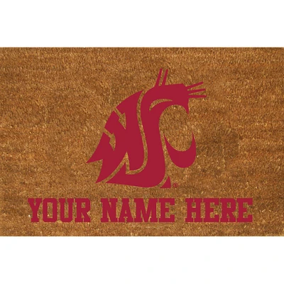 Washington State Cougars 23'' x 35'' Personalized Door Mat