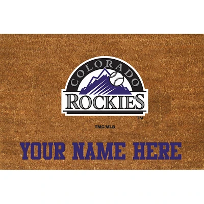 Colorado Rockies 23'' x 35'' Personalized Door Mat