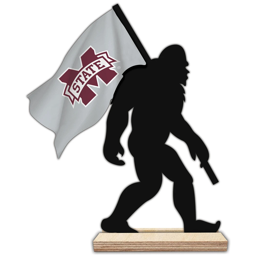 Mississippi State Bulldogs 18'' Team Logo Bigfoot Silhouette Desktop Art