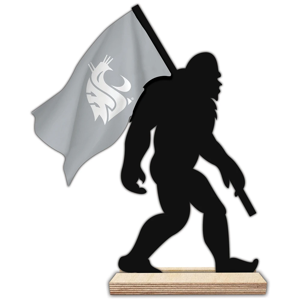 Washington State Cougars 18'' Team Logo Bigfoot Silhouette Desktop Art
