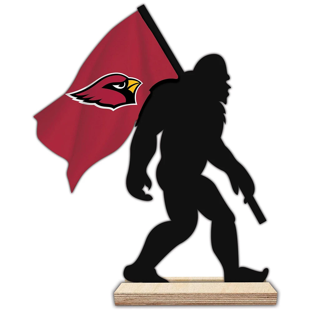 Arizona Cardinals 18'' Team Logo Bigfoot Silhouette Desktop Art