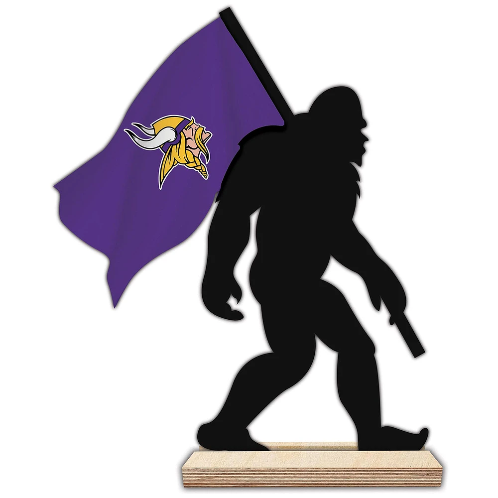Minnesota Vikings 18'' Team Logo Bigfoot Silhouette Desktop Art
