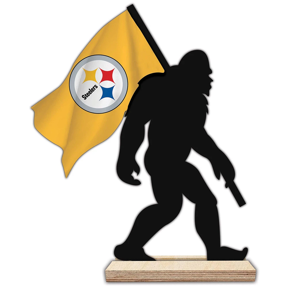 Pittsburgh Steelers 18'' Team Logo Bigfoot Silhouette Desktop Art