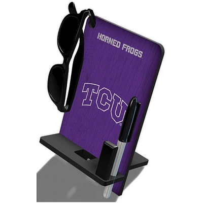 TCU Horned Frogs Four in One Desktop Phone Stand