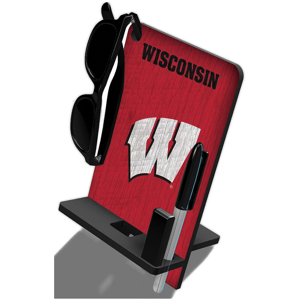 Wisconsin Badgers Four in One Desktop Phone Stand