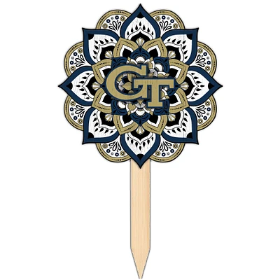 Georgia Tech Yellow Jackets 18'' x 12'' Mandala Yard Stake