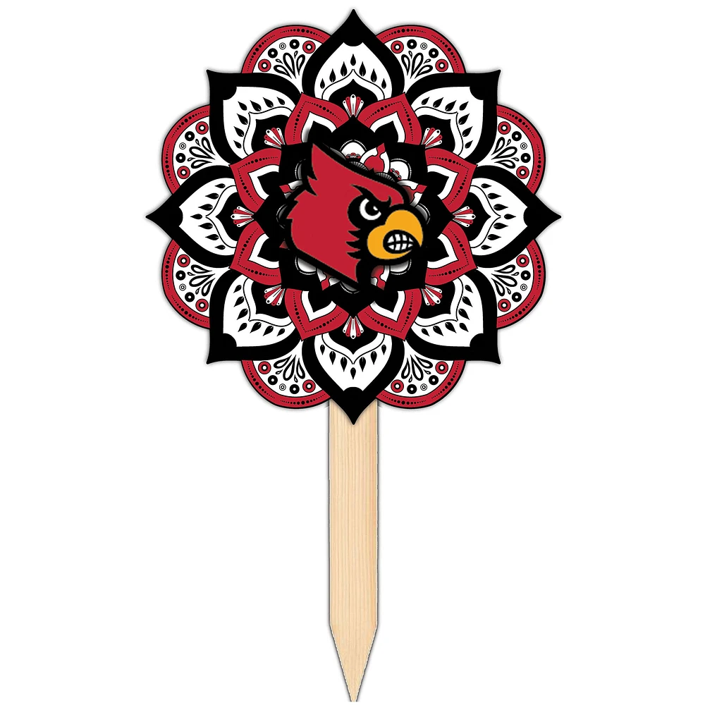 Louisville Cardinals 18'' x 12'' Mandala Yard Stake