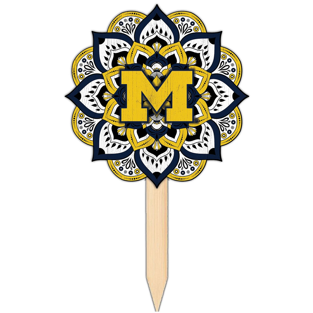 Michigan Wolverines 18'' x 12'' Mandala Yard Stake