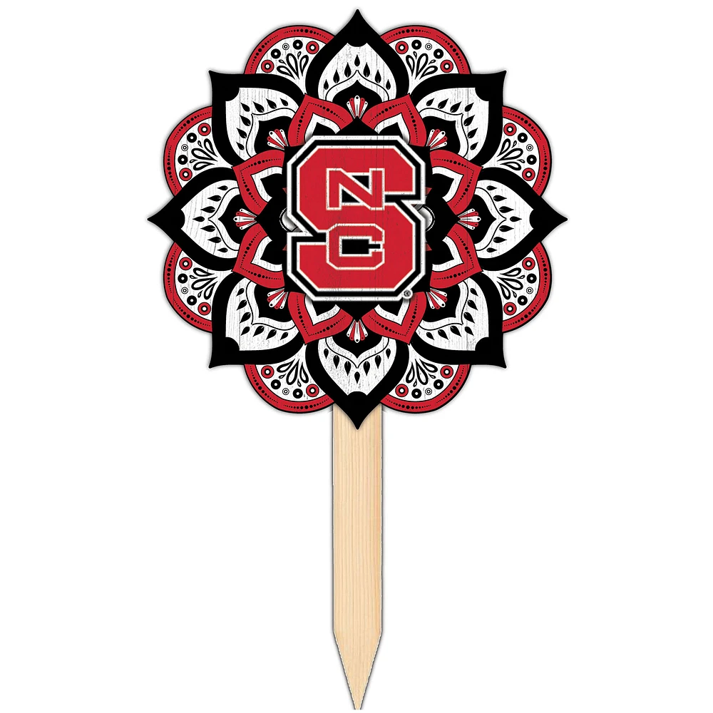 NC State Wolfpack 18'' x 12'' Mandala Yard Stake