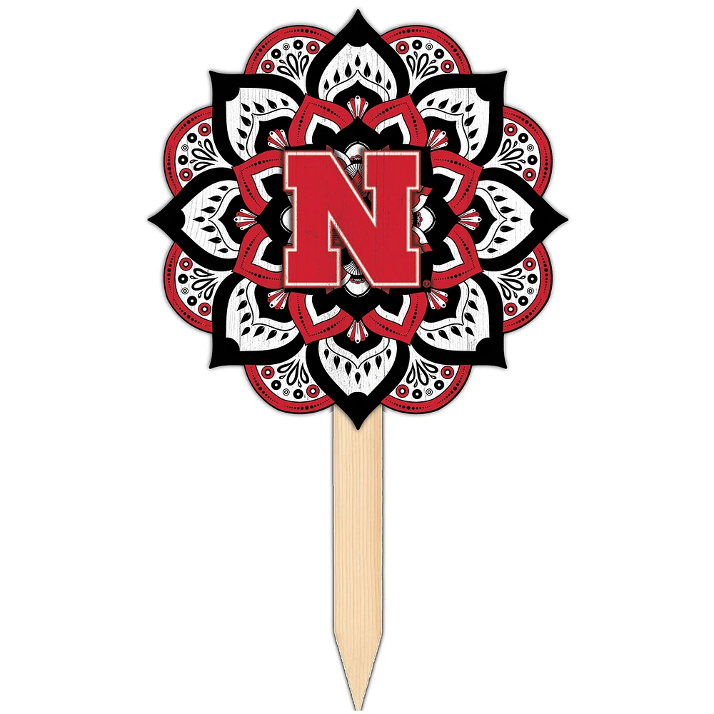 Nebraska Huskers 18'' x 12'' Mandala Yard Stake