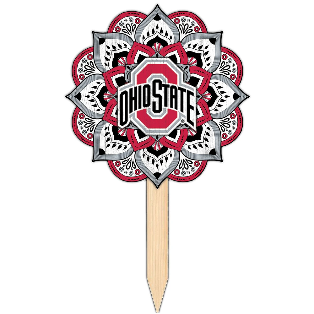 Ohio State Buckeyes 18'' x 12'' Mandala Yard Stake