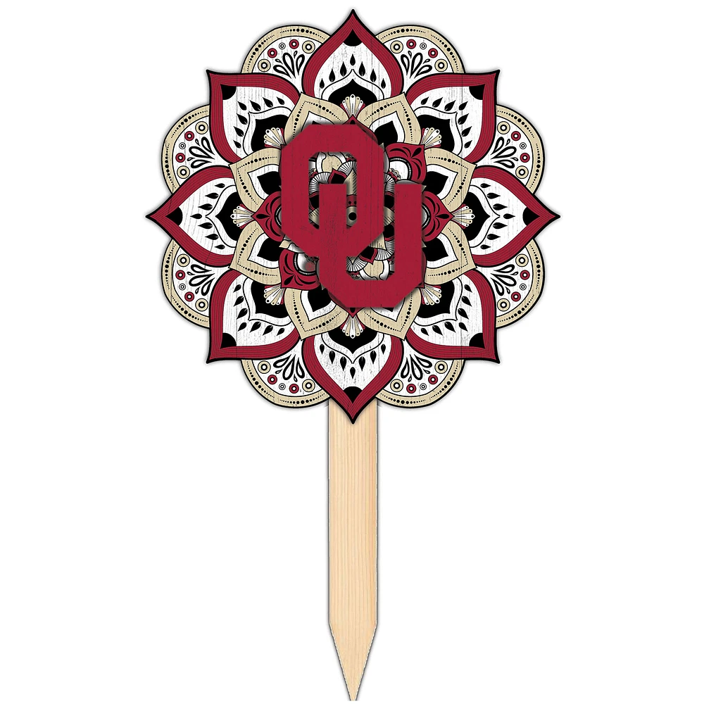 Oklahoma Sooners 18'' x 12'' Mandala Yard Stake
