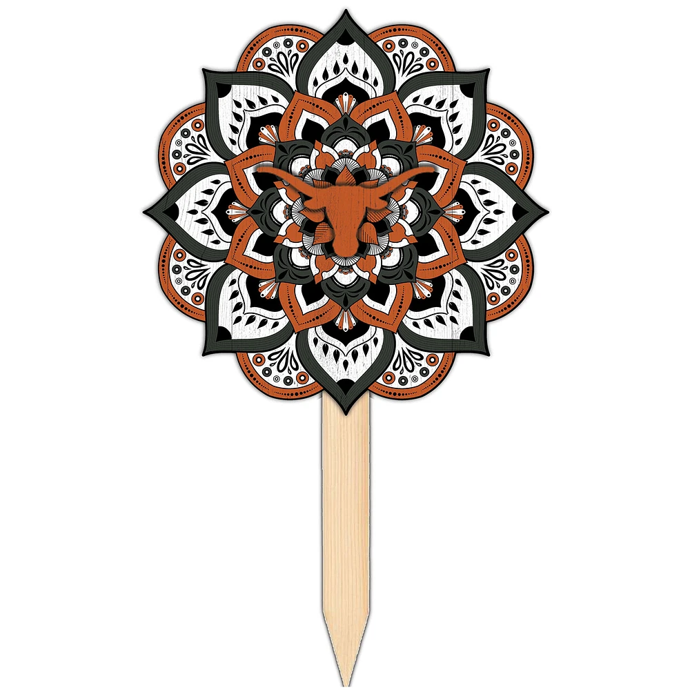 Texas Longhorns 18'' x 12'' Mandala Yard Stake