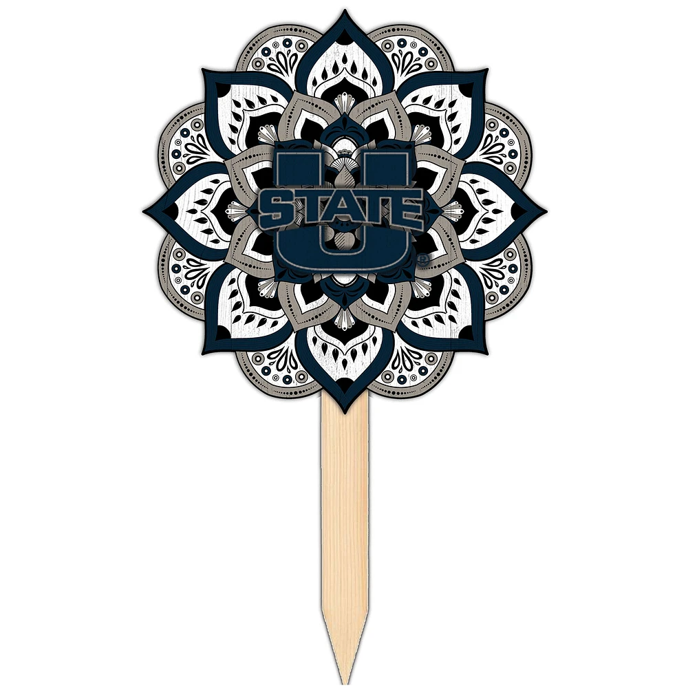 Utah State Aggies 18'' x 12'' Mandala Yard Stake