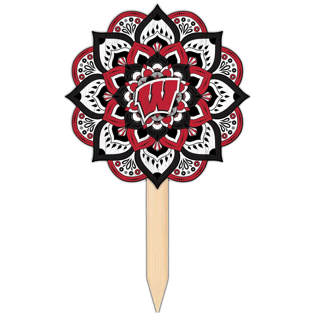 Wisconsin Badgers 18'' x 12'' Mandala Yard Stake