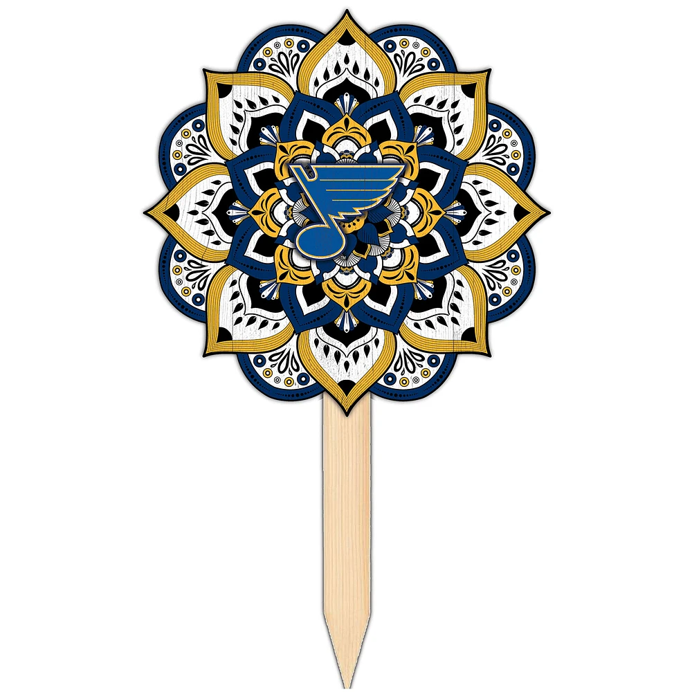 St. Louis Blues 18'' x 12'' Mandala Yard Stake