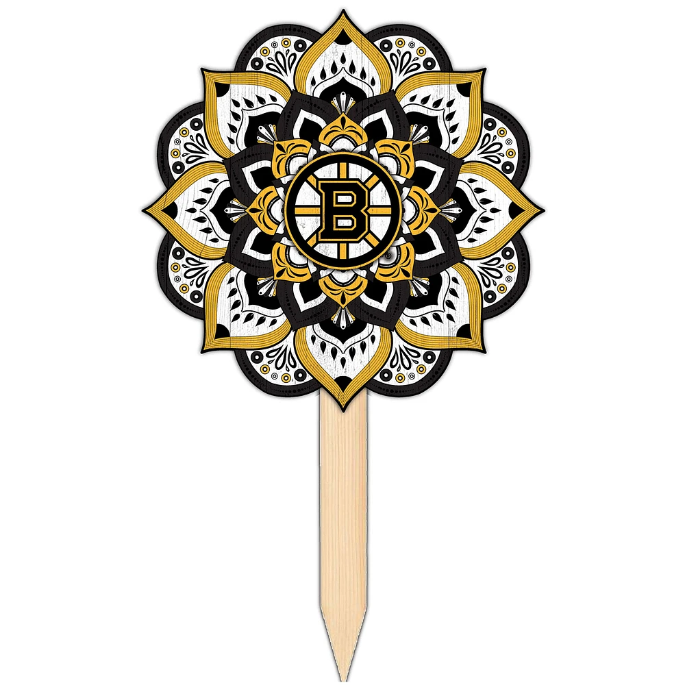 Boston Bruins 18'' x 12'' Mandala Yard Stake