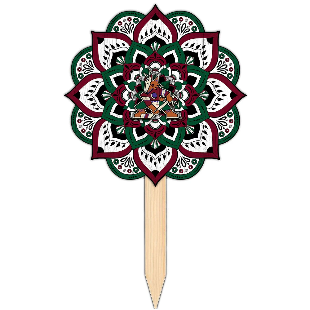 Arizona Coyotes 18'' x 12'' Mandala Yard Stake