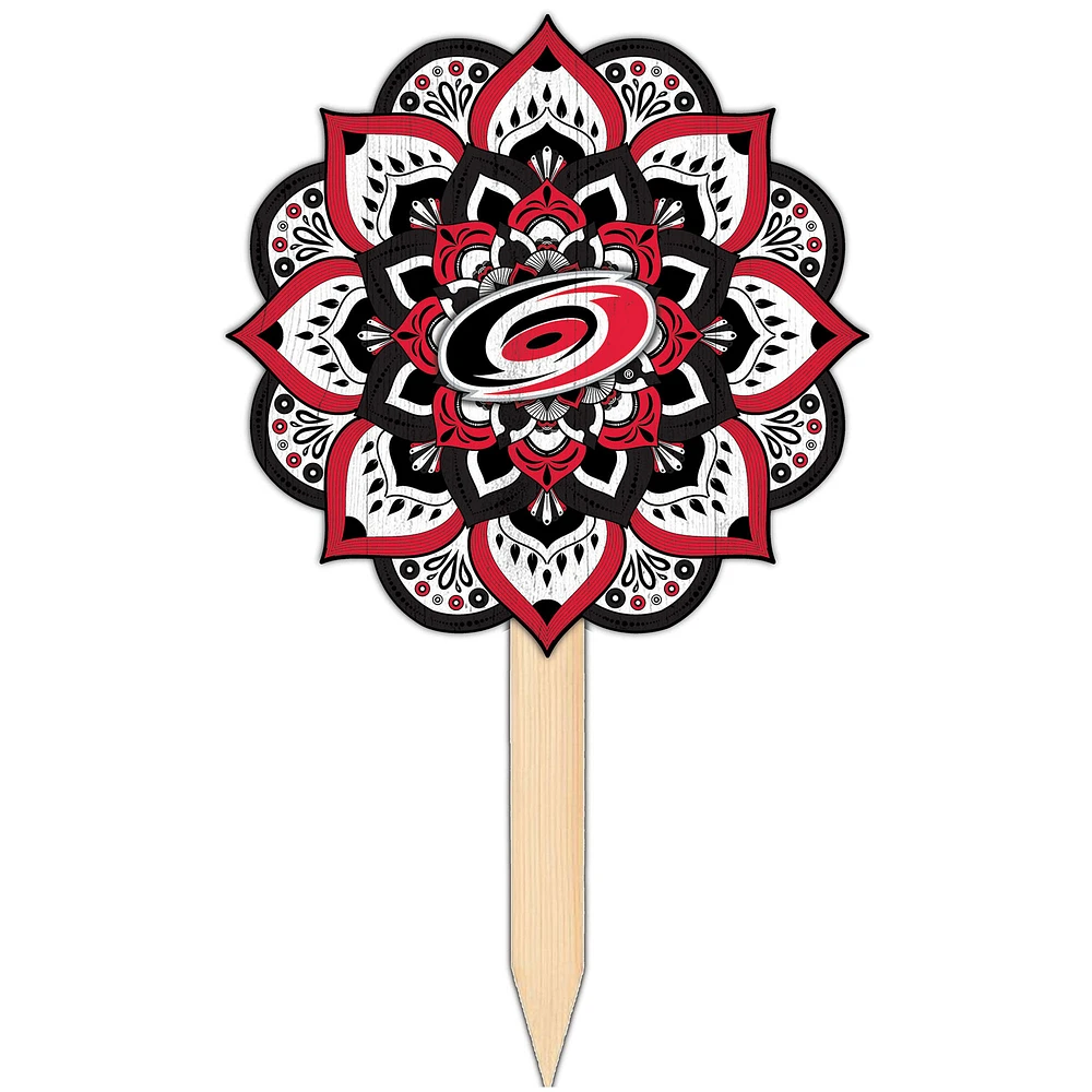 Carolina Hurricanes 18'' x 12'' Mandala Yard Stake