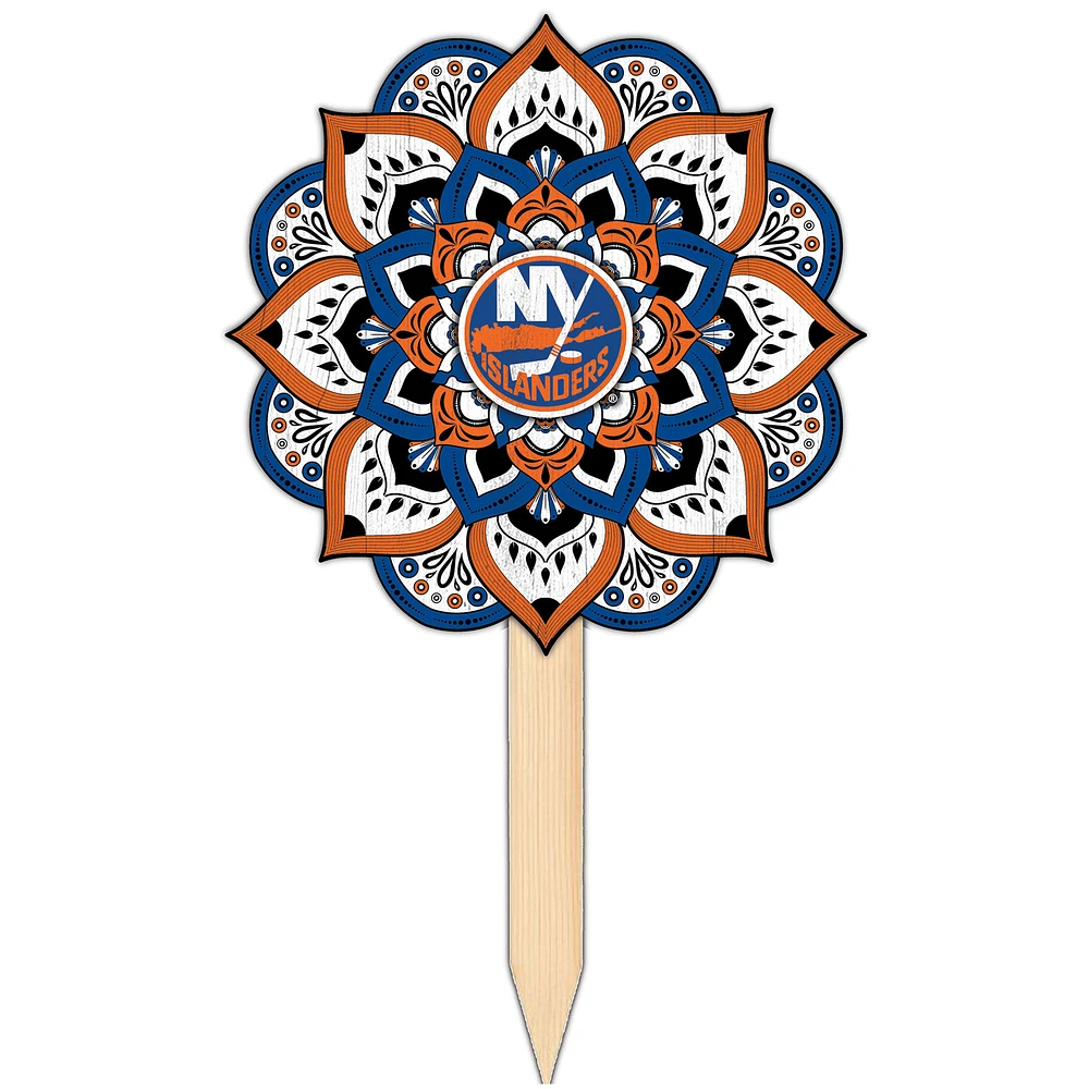 New York Islanders 18'' x 12'' Mandala Yard Stake