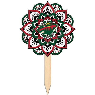 Minnesota Wild 18'' x 12'' Mandala Yard Stake