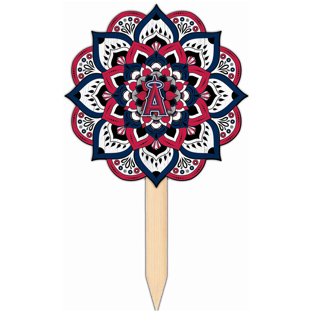 Los Angeles Angels 18'' x 12'' Mandala Yard Stake