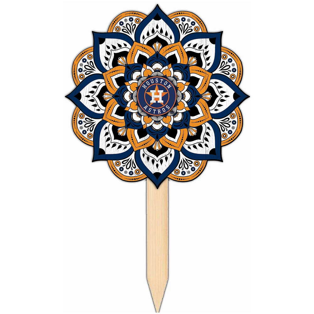 Houston Astros 18'' x 12'' Mandala Yard Stake