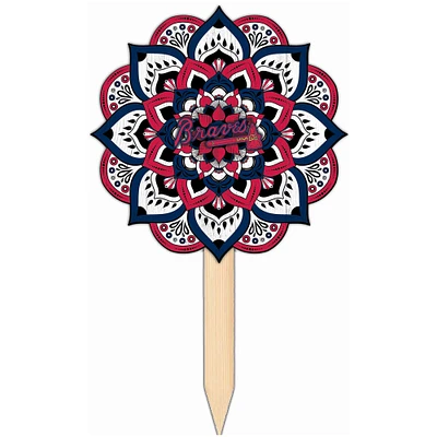 Atlanta Braves 18'' x 12'' Mandala Yard Stake