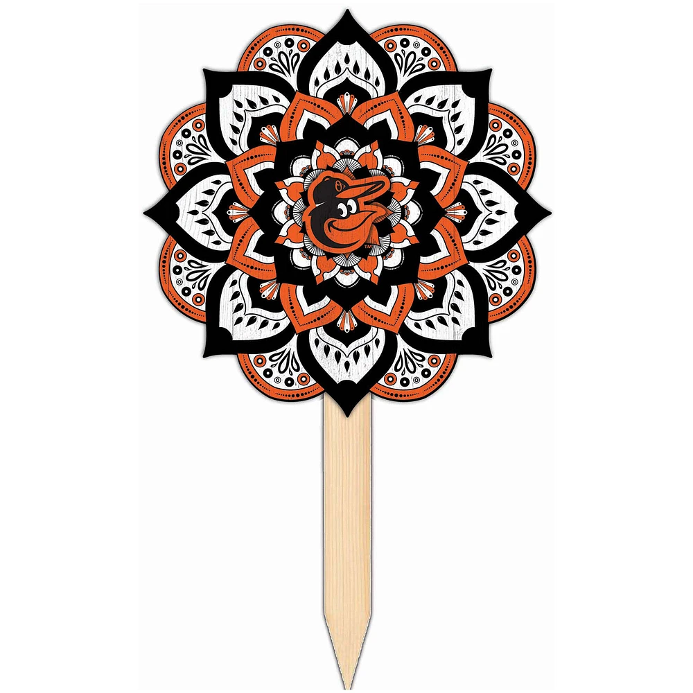 Baltimore Orioles 18'' x 12'' Mandala Yard Stake
