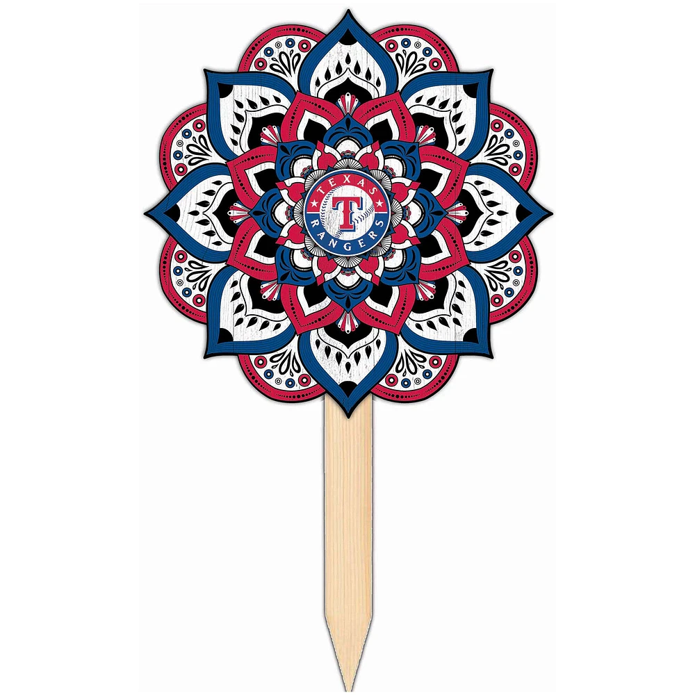 Texas Rangers 18'' x 12'' Mandala Yard Stake