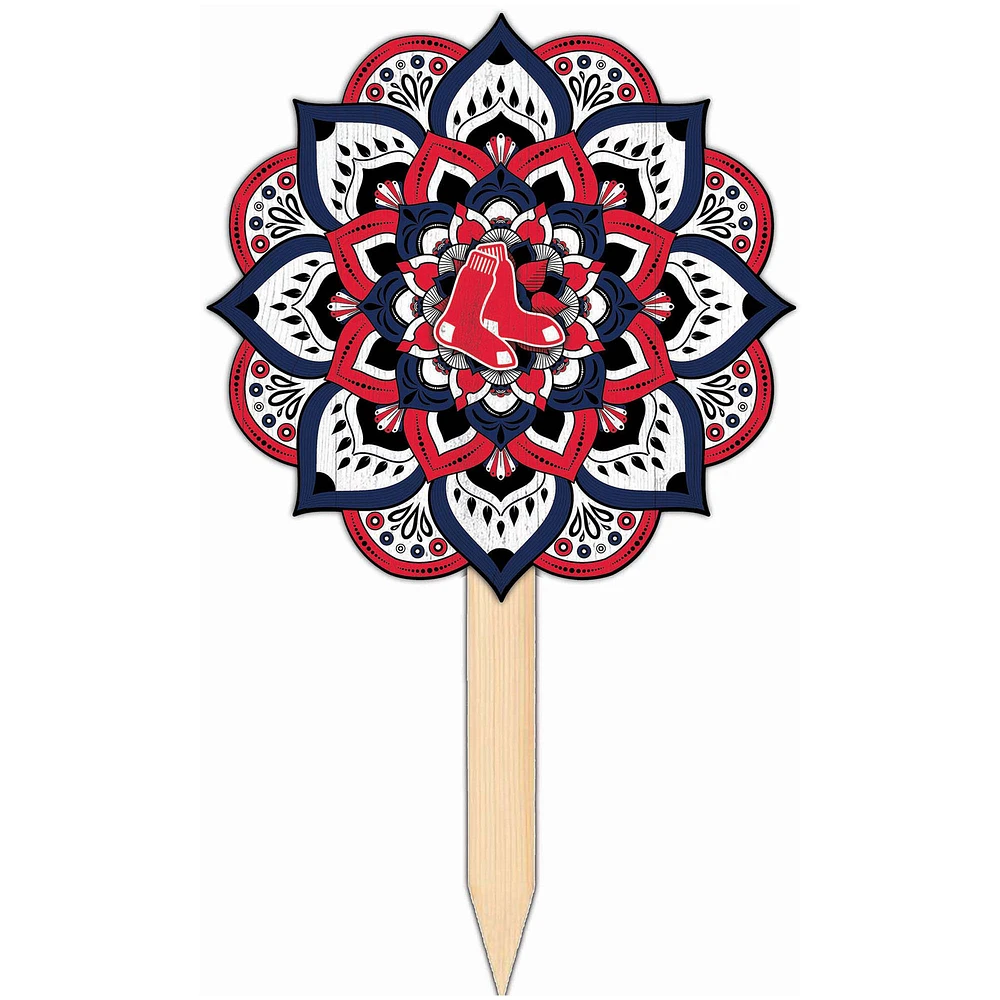 Boston Red Sox 18'' x 12'' Mandala Yard Stake