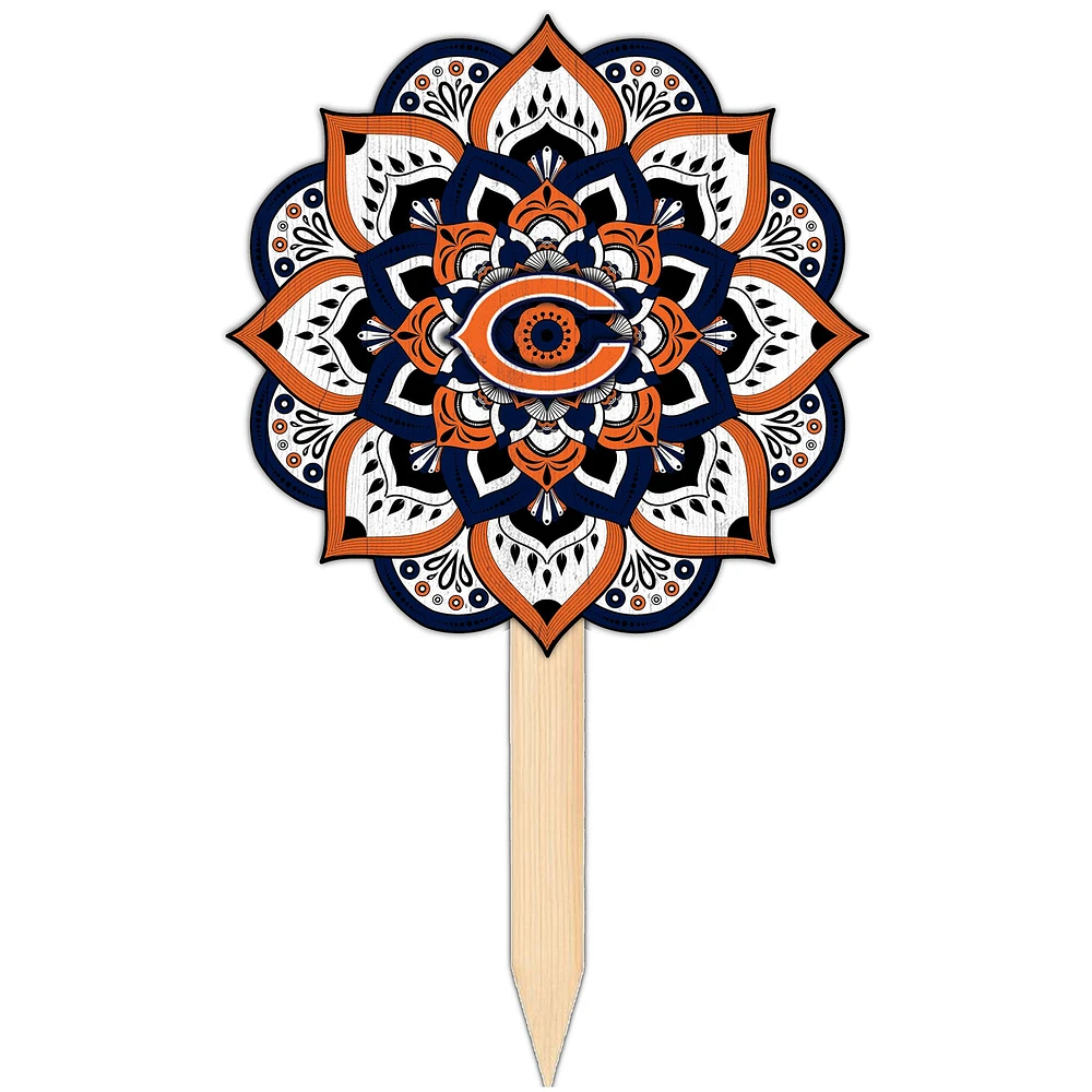 Chicago Bears 18'' x 12'' Mandala Yard Stake