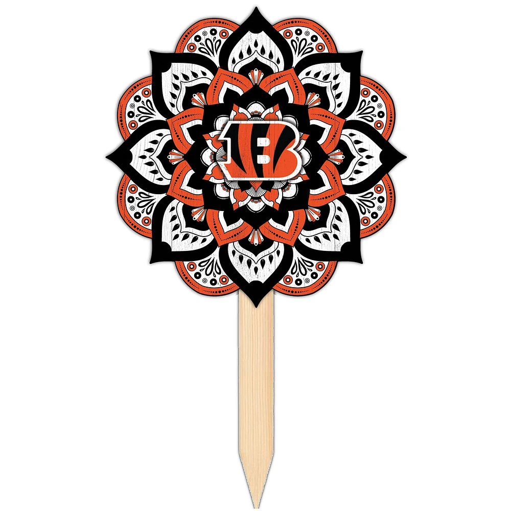 Cincinnati Bengals 18'' x 12'' Mandala Yard Stake