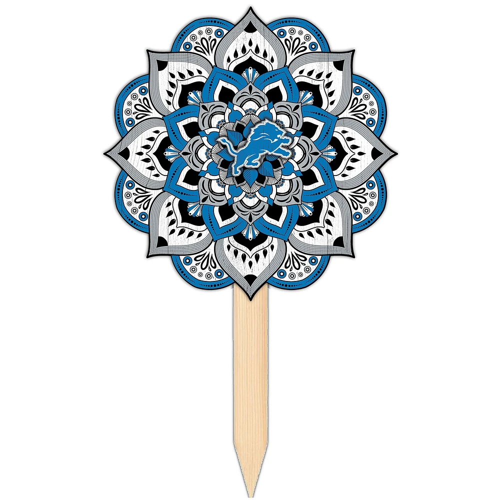 Detroit Lions 18'' x 12'' Mandala Yard Stake