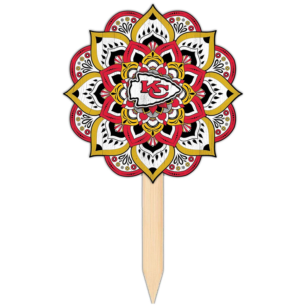 Kansas City Chiefs 18'' x 12'' Mandala Yard Stake