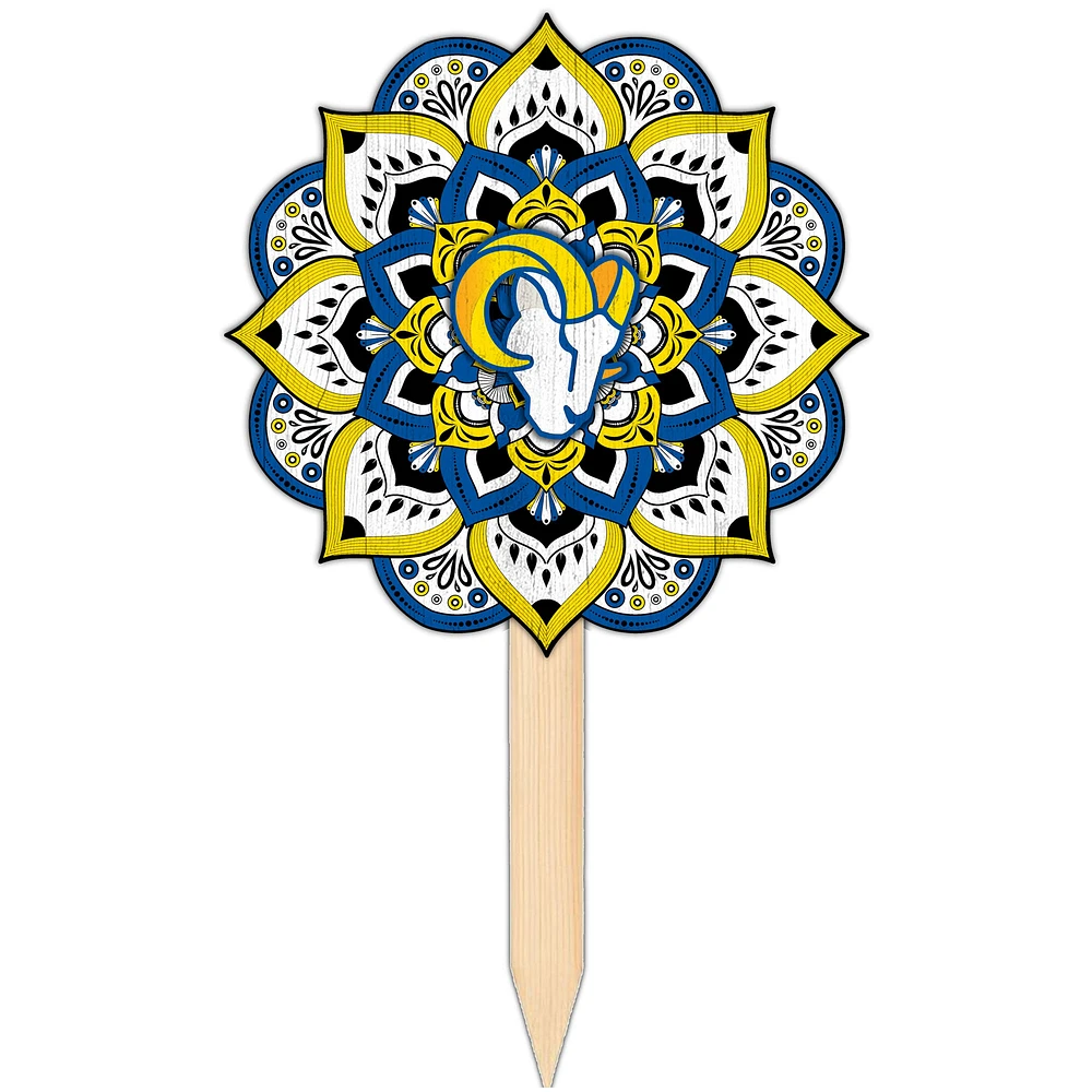 Los Angeles Rams 18'' x 12'' Mandala Yard Stake