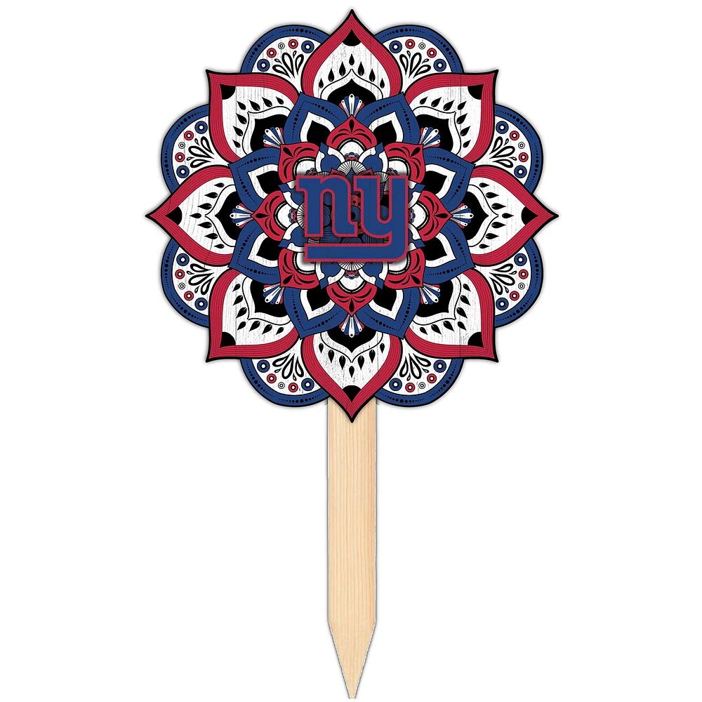 New York Giants 18'' x 12'' Mandala Yard Stake