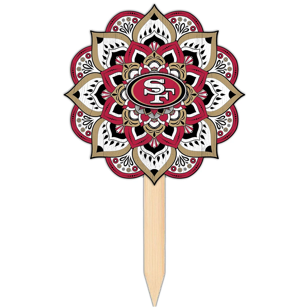 San Francisco 49ers 18'' x 12'' Mandala Yard Stake