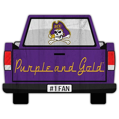 ECU Pirates 12'' x 12'' Truck Back Décor