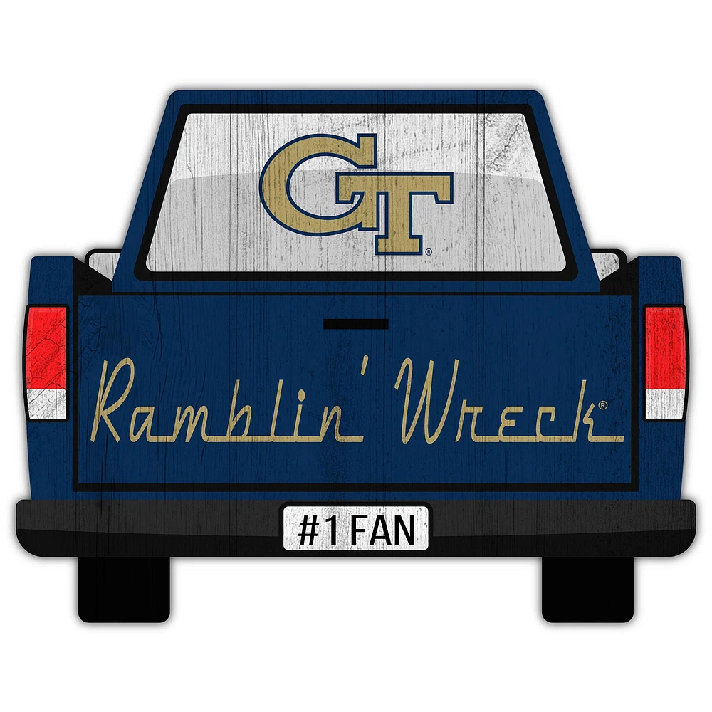 Georgia Tech Yellow Jackets 12'' x 12'' Truck Back Décor