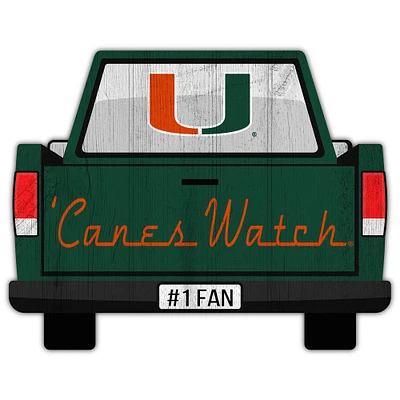 Miami Hurricanes 12'' x 12'' Truck Back Décor