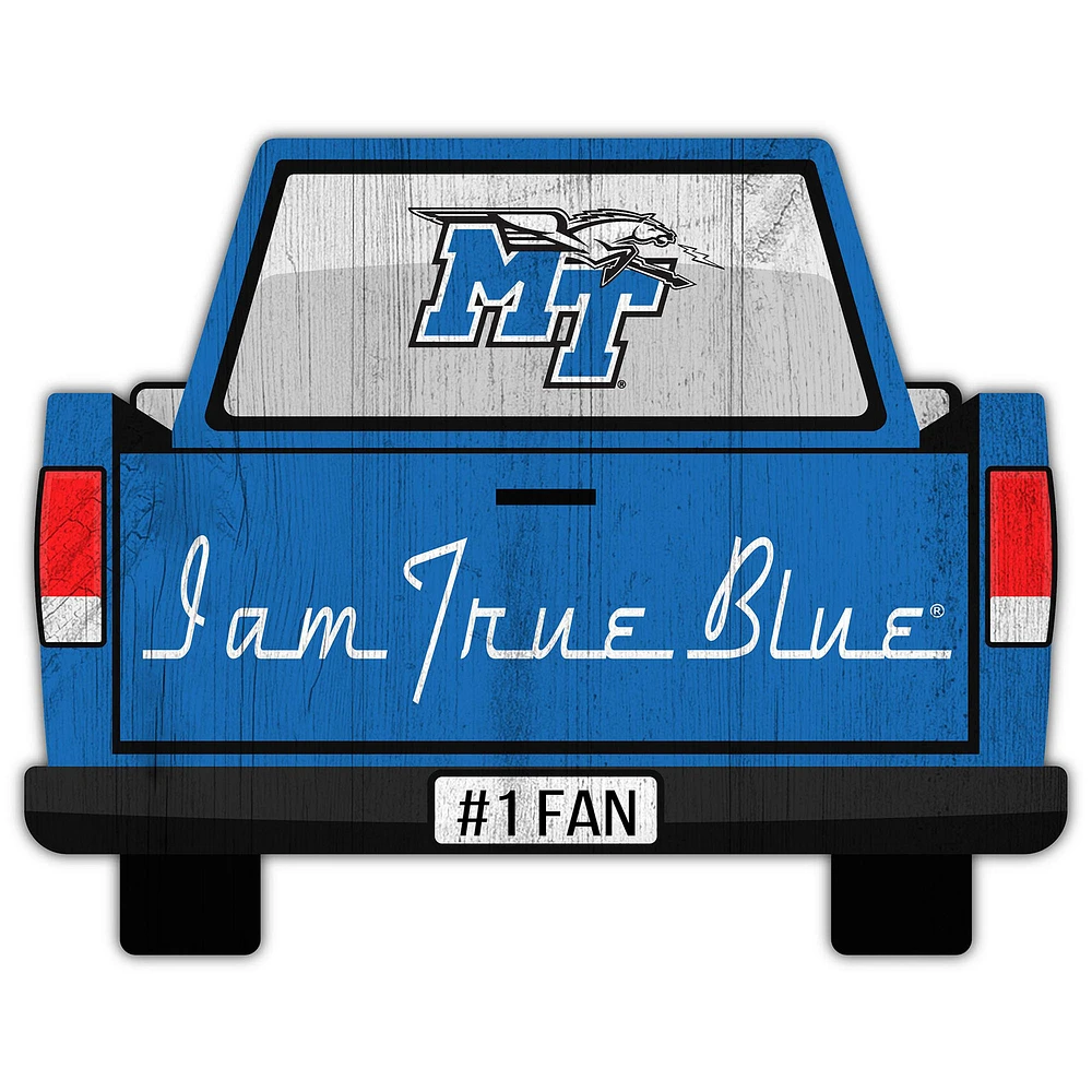 MTSU Blue Raiders 12'' x 12'' Truck Back Décor