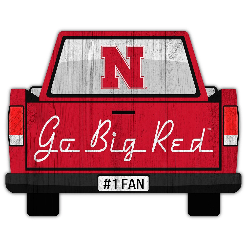 Nebraska Huskers 12'' x 12'' Truck Back Décor