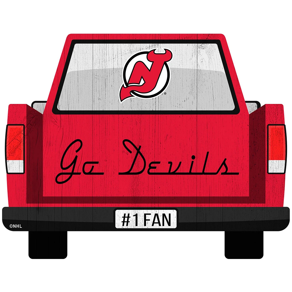 New Jersey Devils 12'' x 12'' Truck Back Décor