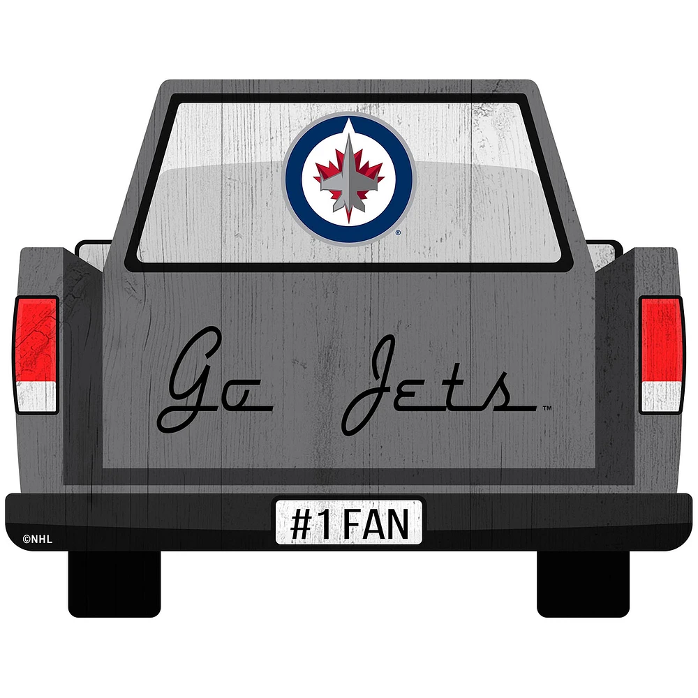 Winnipeg Jets 12'' x 12'' Truck Back Décor