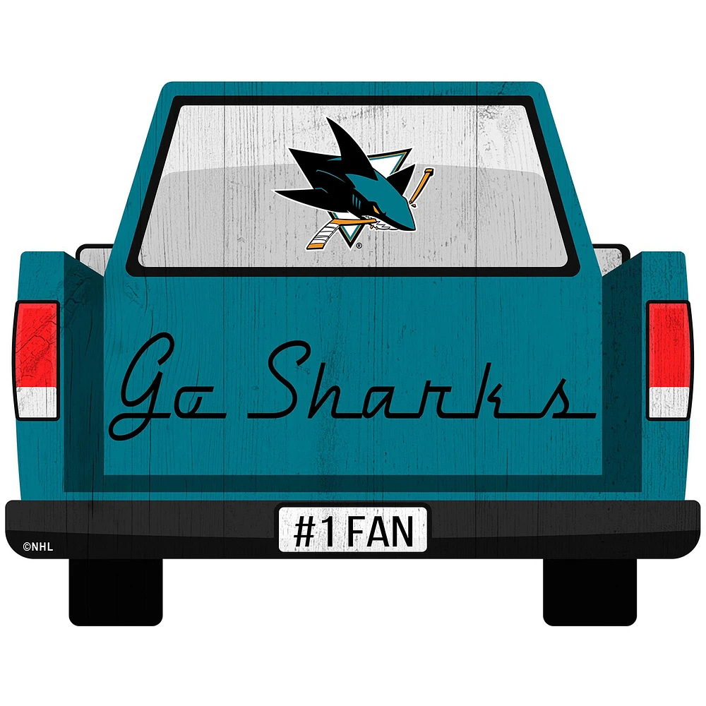 San Jose Sharks 12'' x 12'' Truck Back Décor