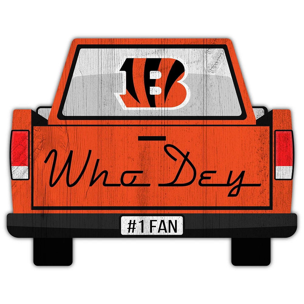 Cincinnati Bengals 12'' x 12'' Truck Back Décor